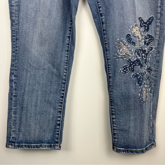 PILCRO Slim Boyfriend Embroidered Jeans 16W - Picture 4 of 11